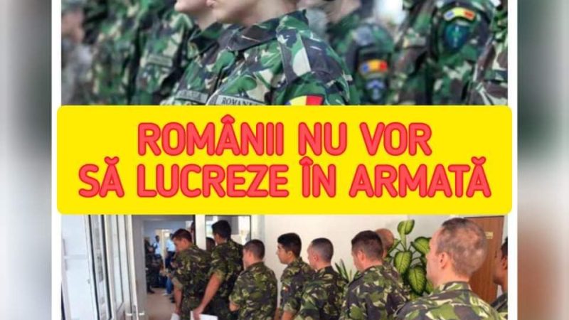 MApN face recrutări masive, dar românii nu vor să lucreze în Armată, chiar dacă ar primi bani să stea acasă